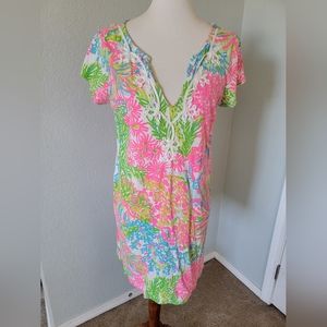 Lilly Pulitzer Brewster Dress More Lovers Coral Large